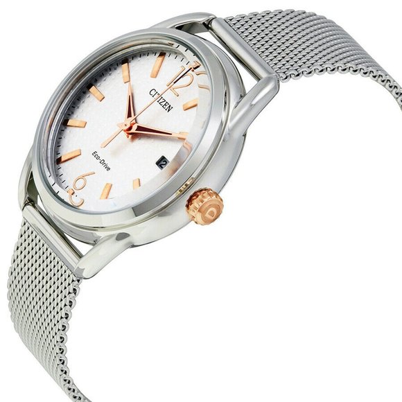 Citizen Eco Drive Rose Gold Mesh Watch! w/ box